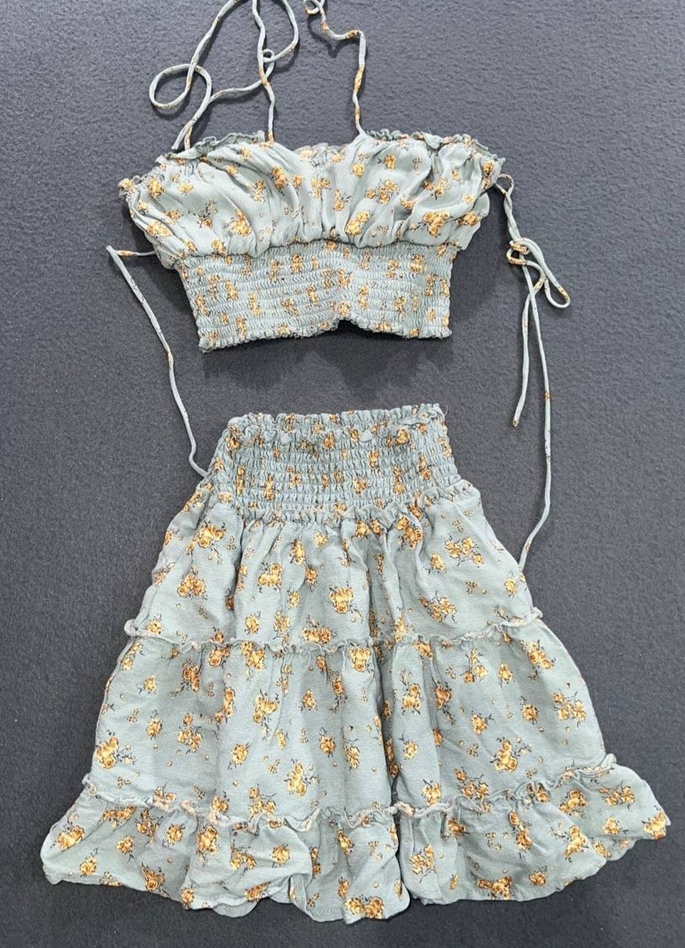 Garage Floral Wrap Front‎ babydoll top coquette Dress XS Summer A009081
